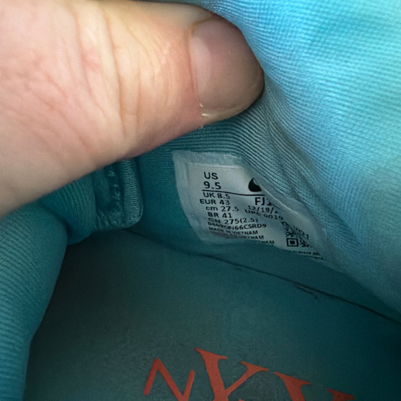 Men’s Nike Lebron Coral Teal Sneakers Size 9.5 - Picture 3 of 3